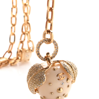 Chanel Resin Crystal Apple CC Chain Belt Gold White 4 of 4