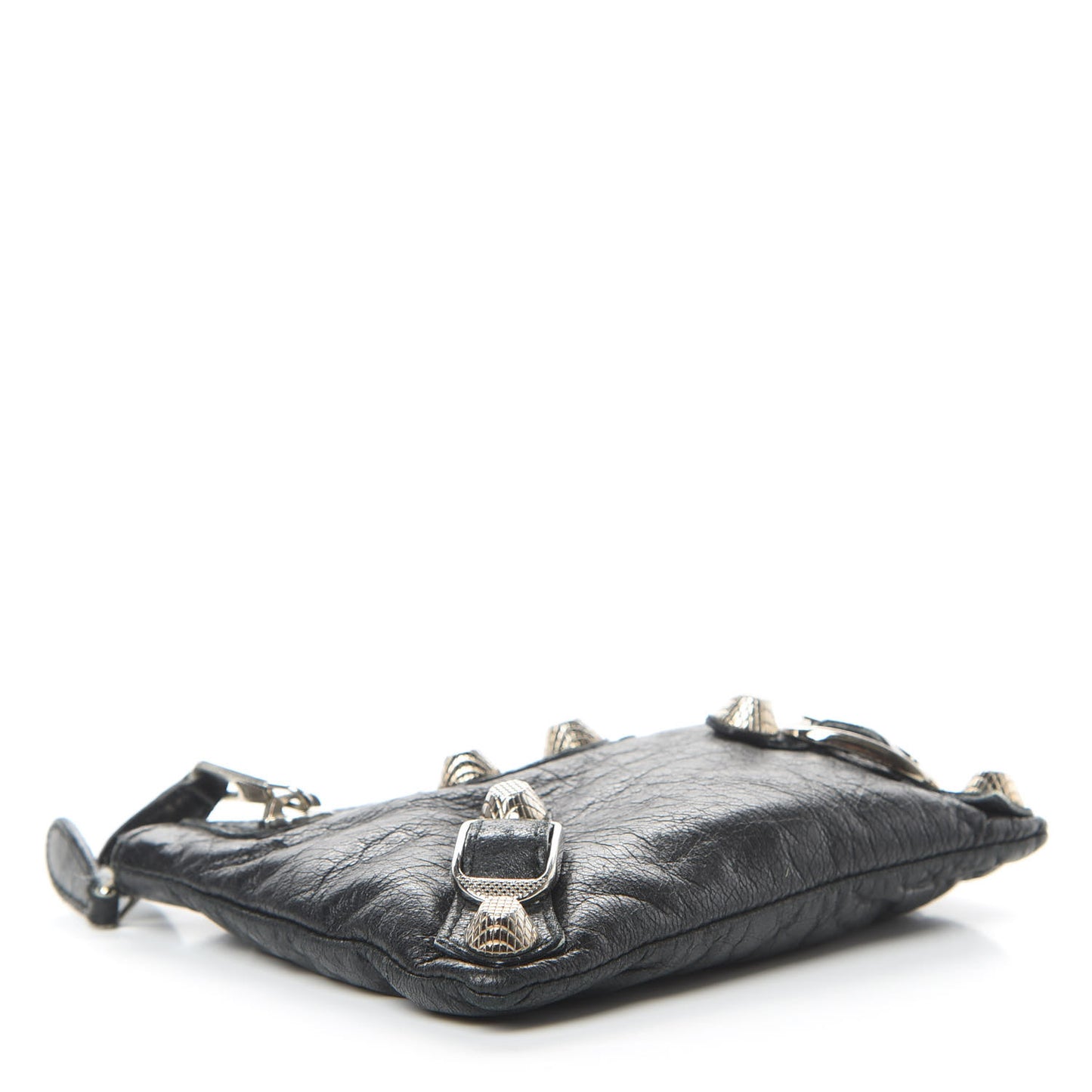 Agneau Giant 12 Silver Hardware M Porte-Monnaie Coin Purse Black