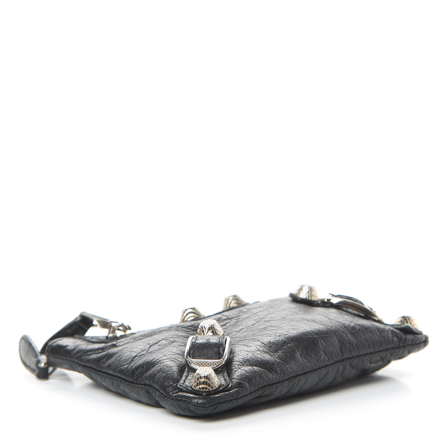 Balenciaga Agneau Giant 12 Silver Hardware M Porte-Monnaie Coin Purse Black 4 of 8