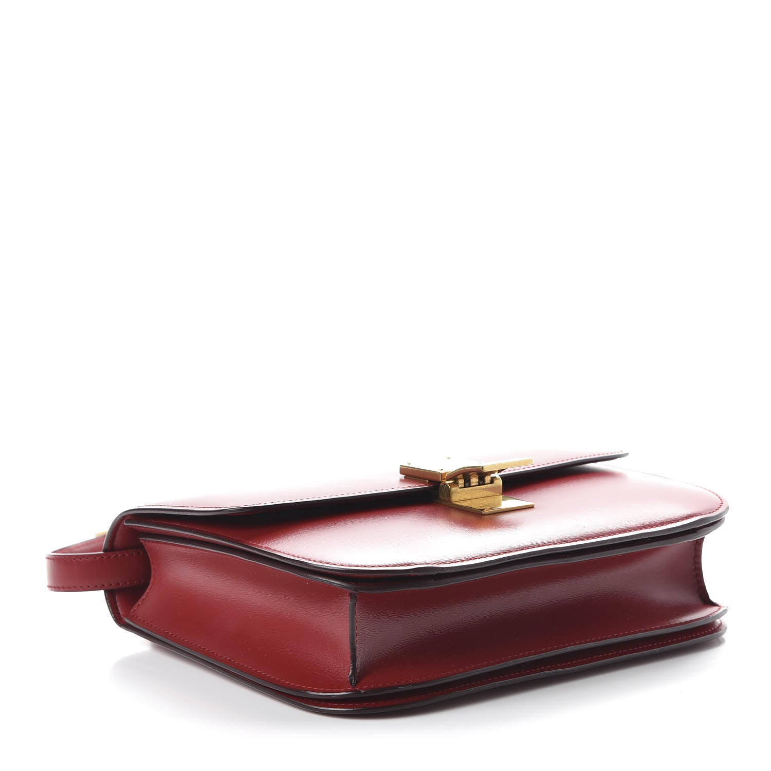 Celine Box Calfskin Medium Classic Box Flap Bag Red 3 of 9