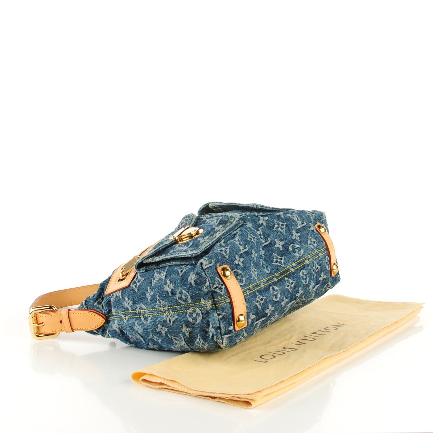 Louis Vuitton Monogram Denim Baggy PM Blue 4 of 7