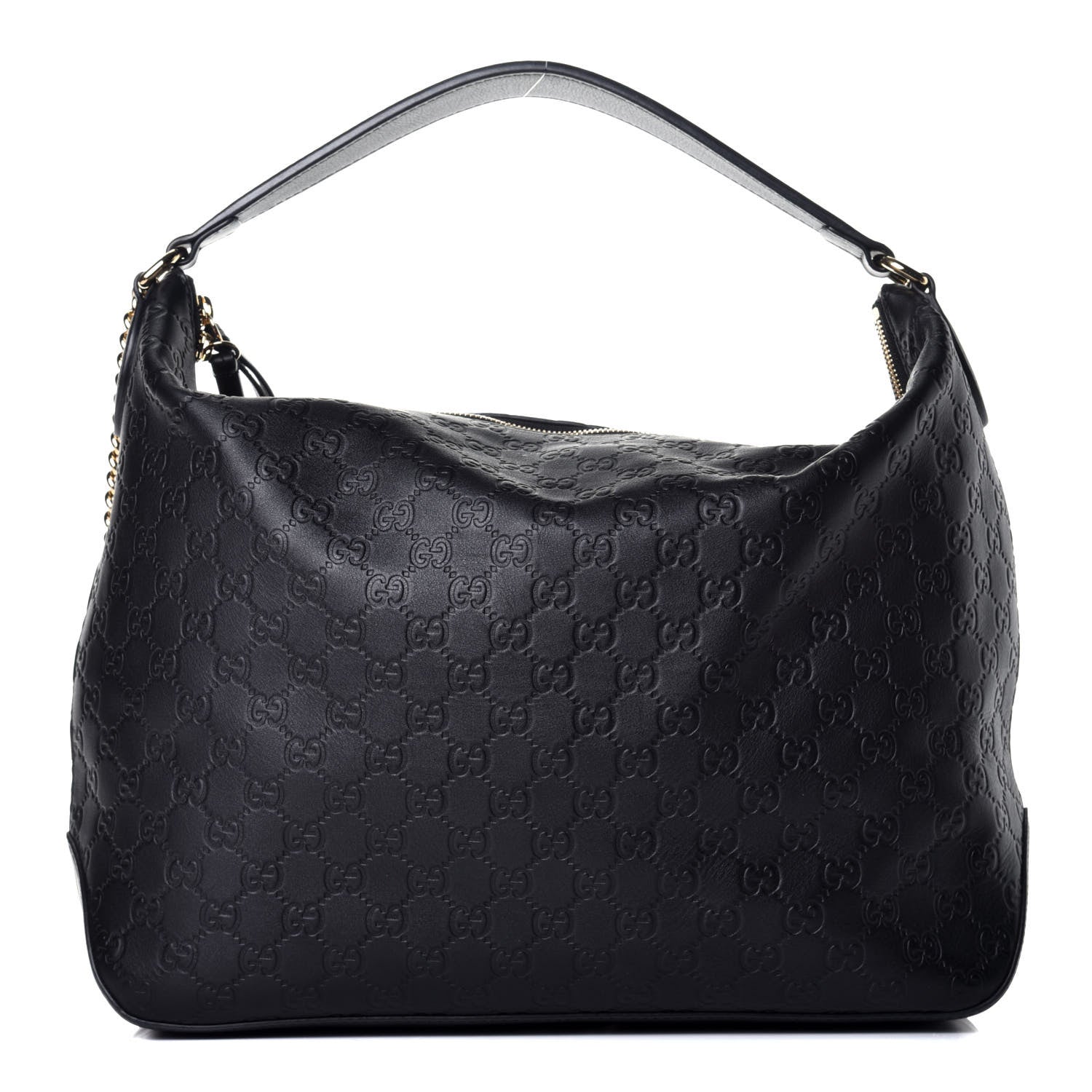 Gucci Guccissima Signature Large Linea A Hobo Black 1 of 10