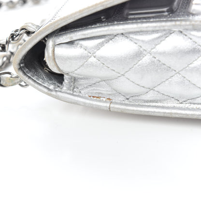 Chanel Vinyl Large Ice Cube Flap Silver 14 of 14
