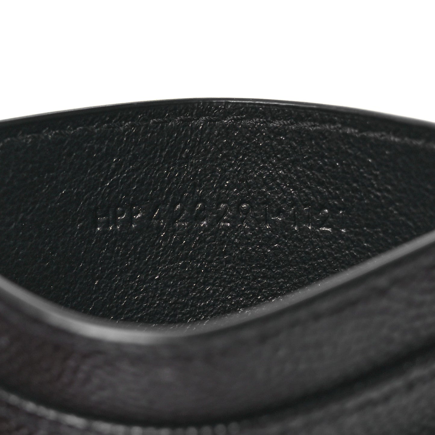 Grain De Poudre Matelasse Chevron Monochrome Monogram Credit Card Case Black