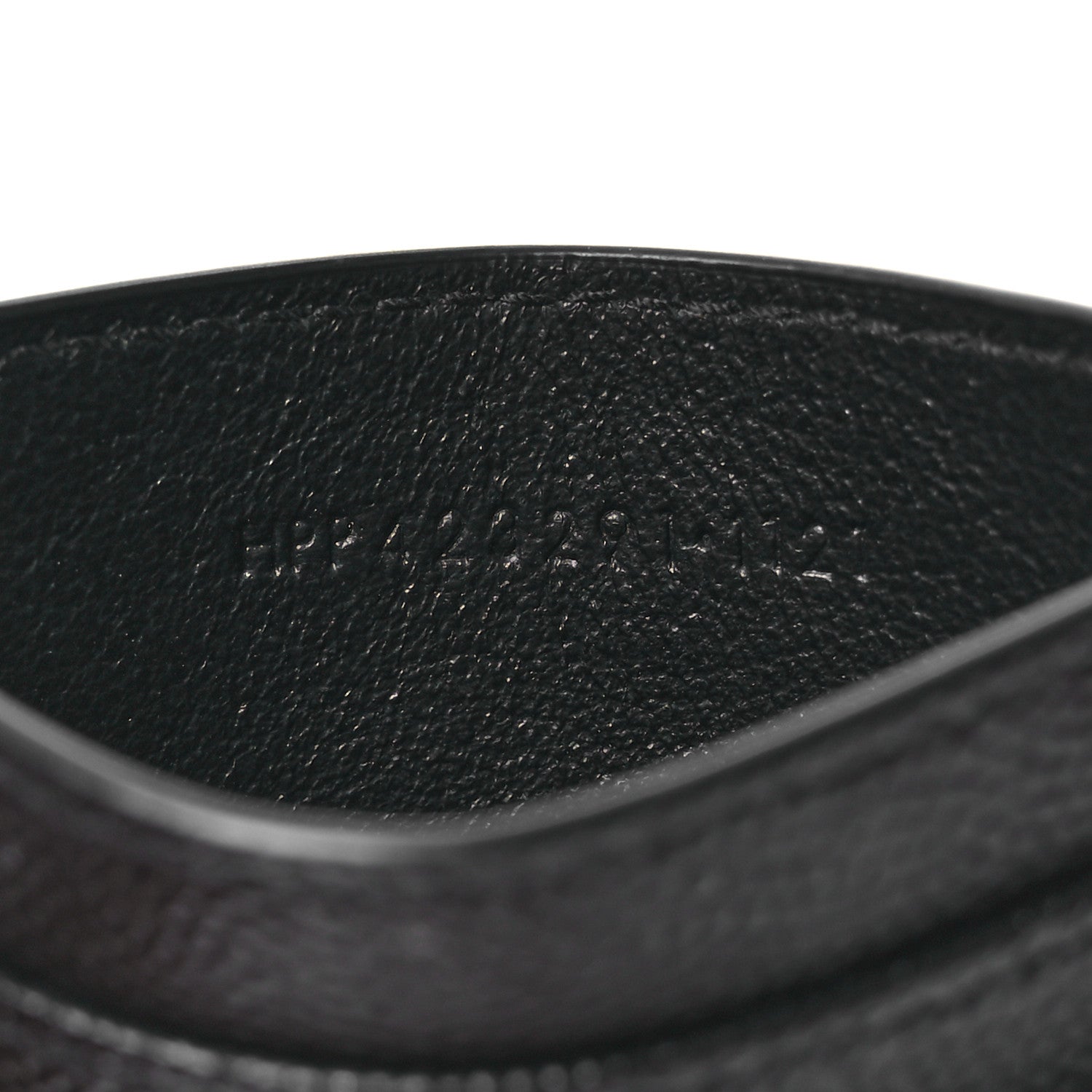 Saint Laurent Grain De Poudre Matelasse Chevron Monochrome Monogram Credit Card Case Black 7 of 8