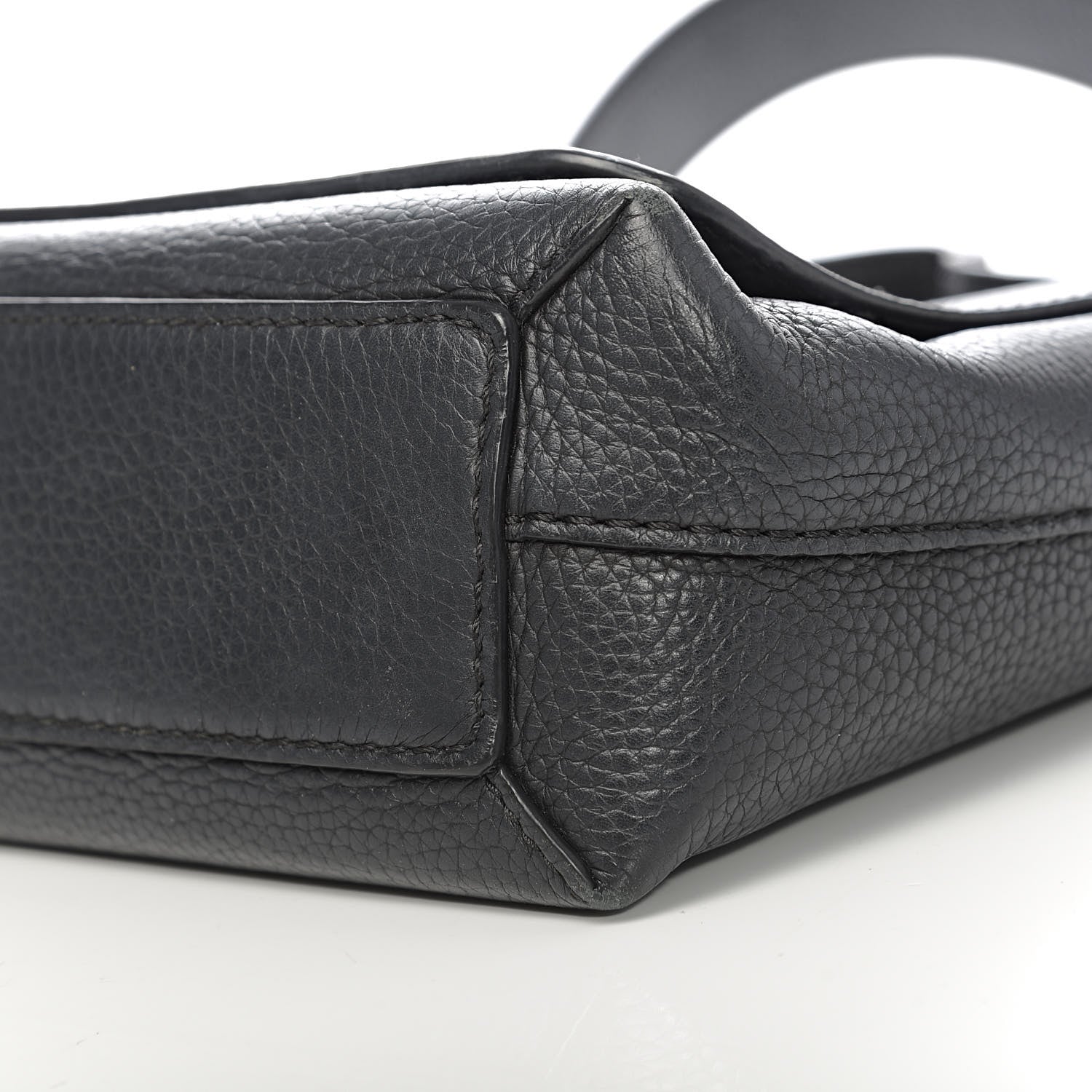Burberry Grainy Calfskin Embossed Small Messenger Black 11 of 12