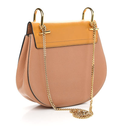 Chloe Grained Calfskin Lambskin Medium Bi-Color Drew Shoulder Bag Wet Sand Sunflower 3 of 8