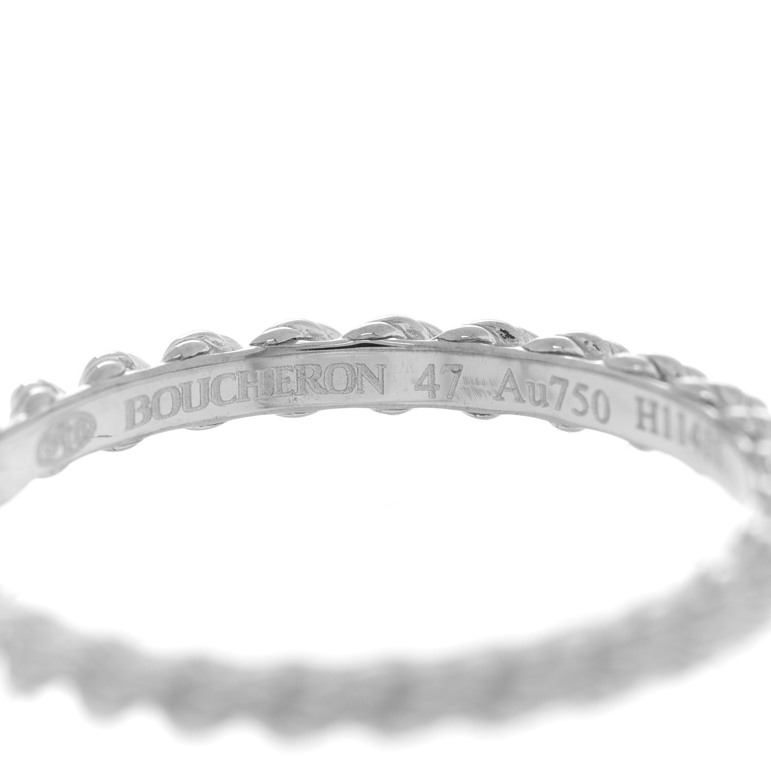Boucheron 18K White Gold Serpenti Boheme Wedding Band Ring 47 4 4 of 6