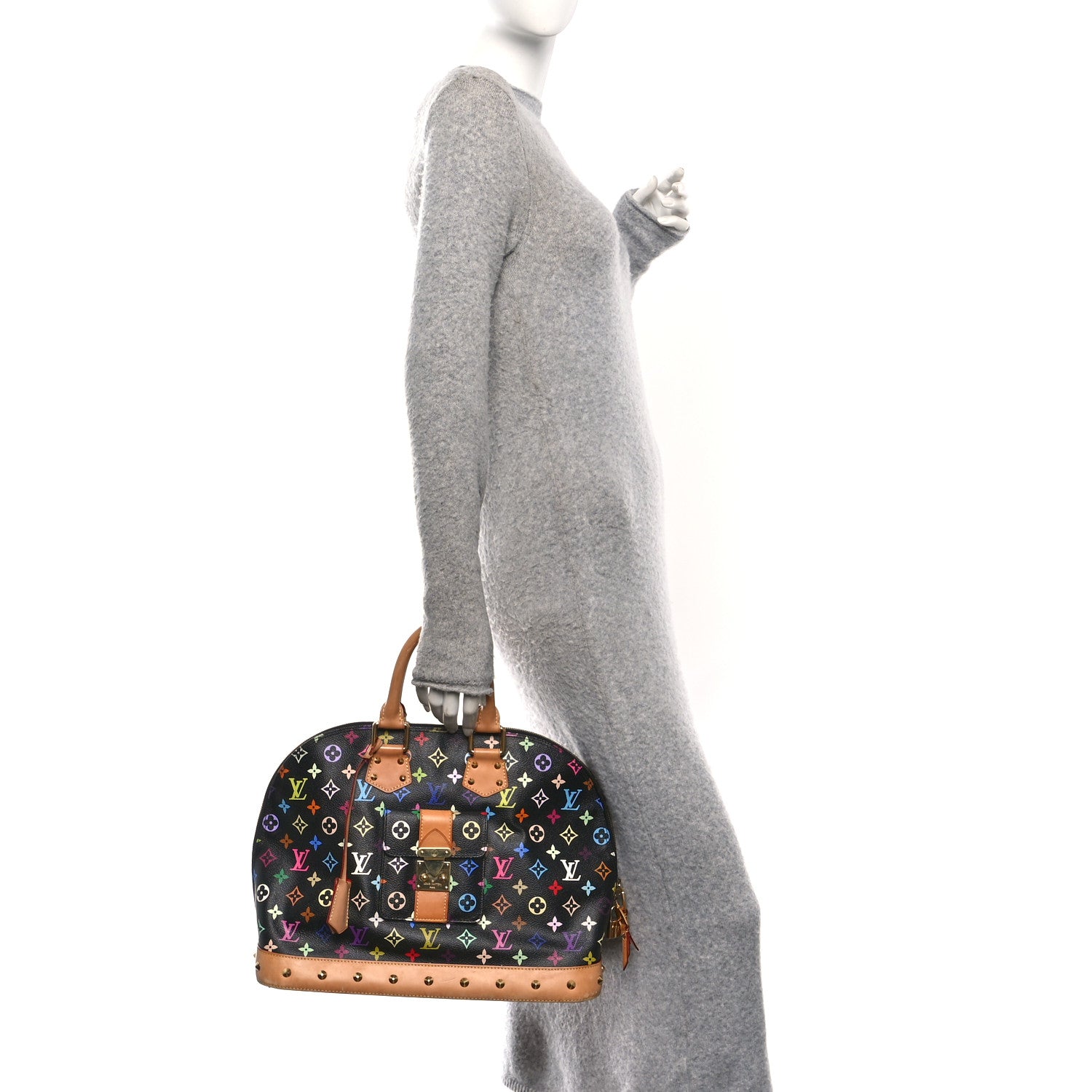 Louis Vuitton Monogram Multicolor Alma GM Black 2 of 9