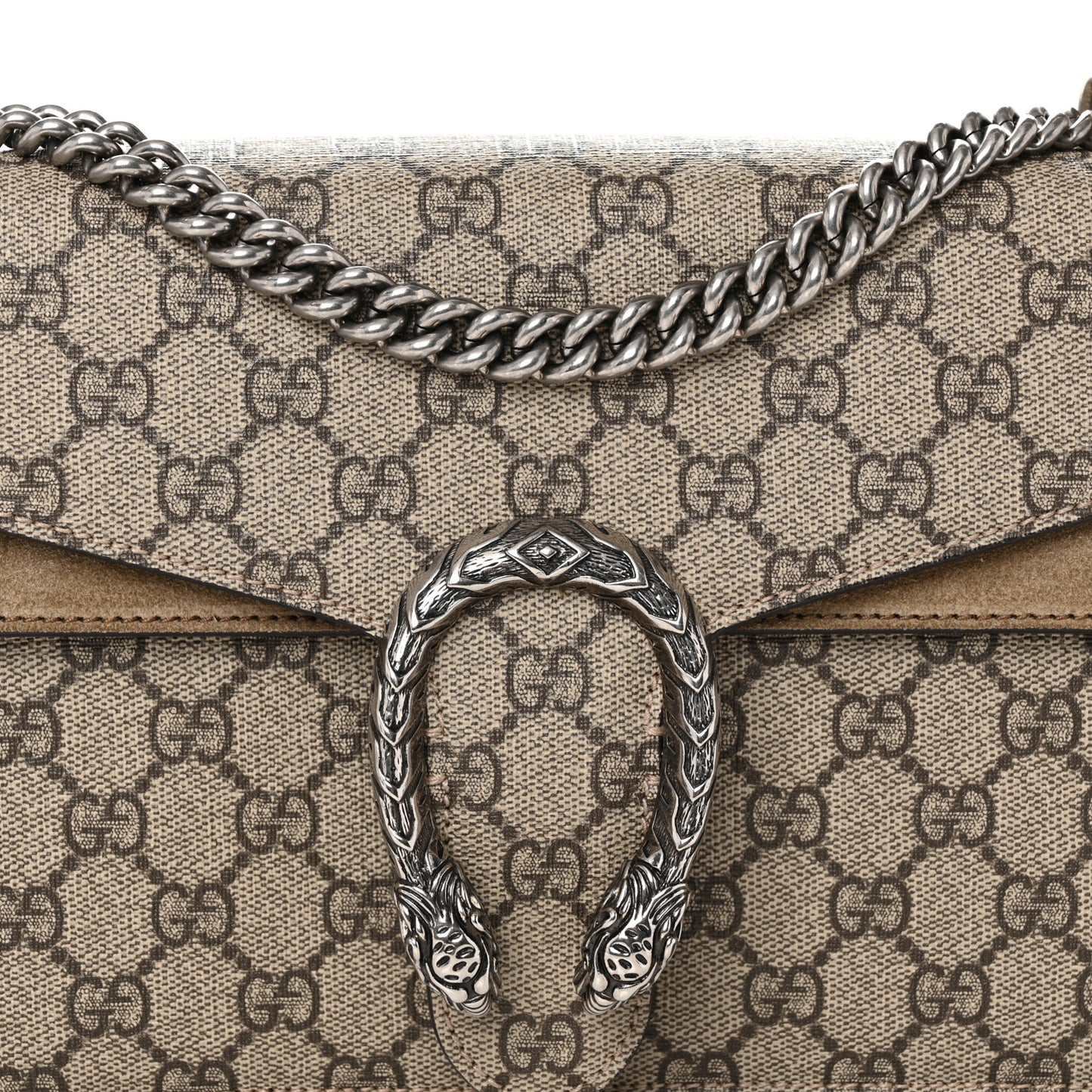 GG Supreme Monogram Small Dionysus Shoulder Bag Taupe