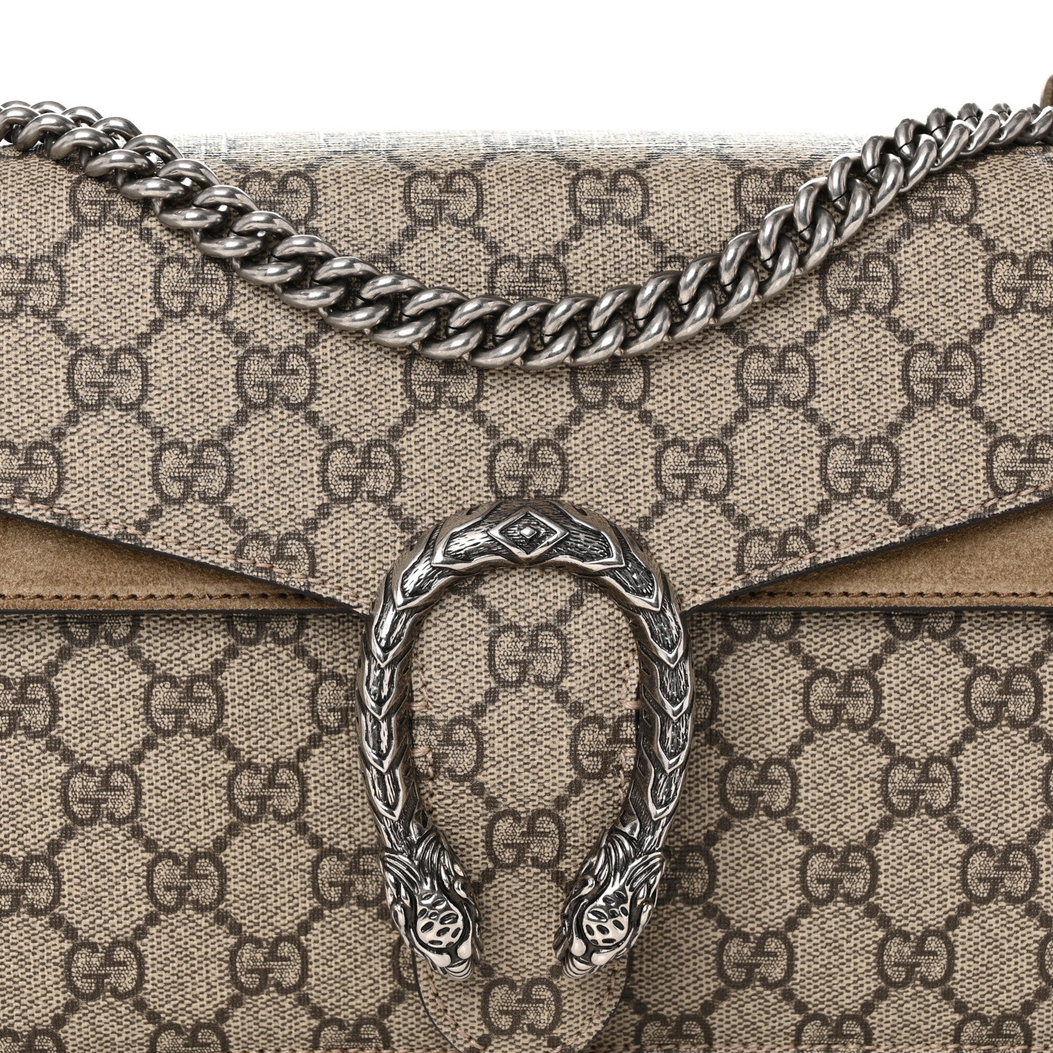 Gucci GG Supreme Monogram Small Dionysus Shoulder Bag Taupe 8 of 10