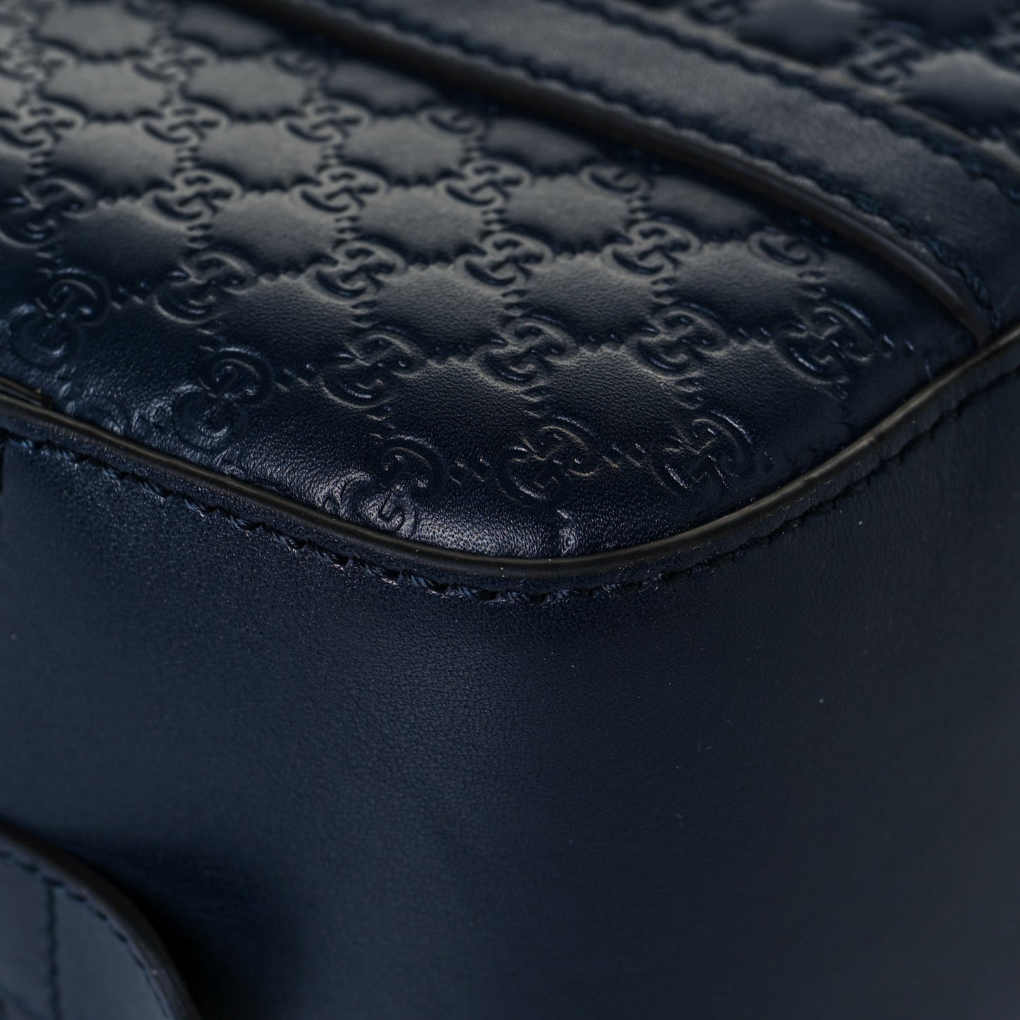 Soft Microguccissima Small Crossbody Bag Blue