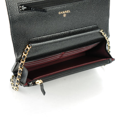 Chanel Caviar Quilted Wallet On Chain WOC Black 4 of 9