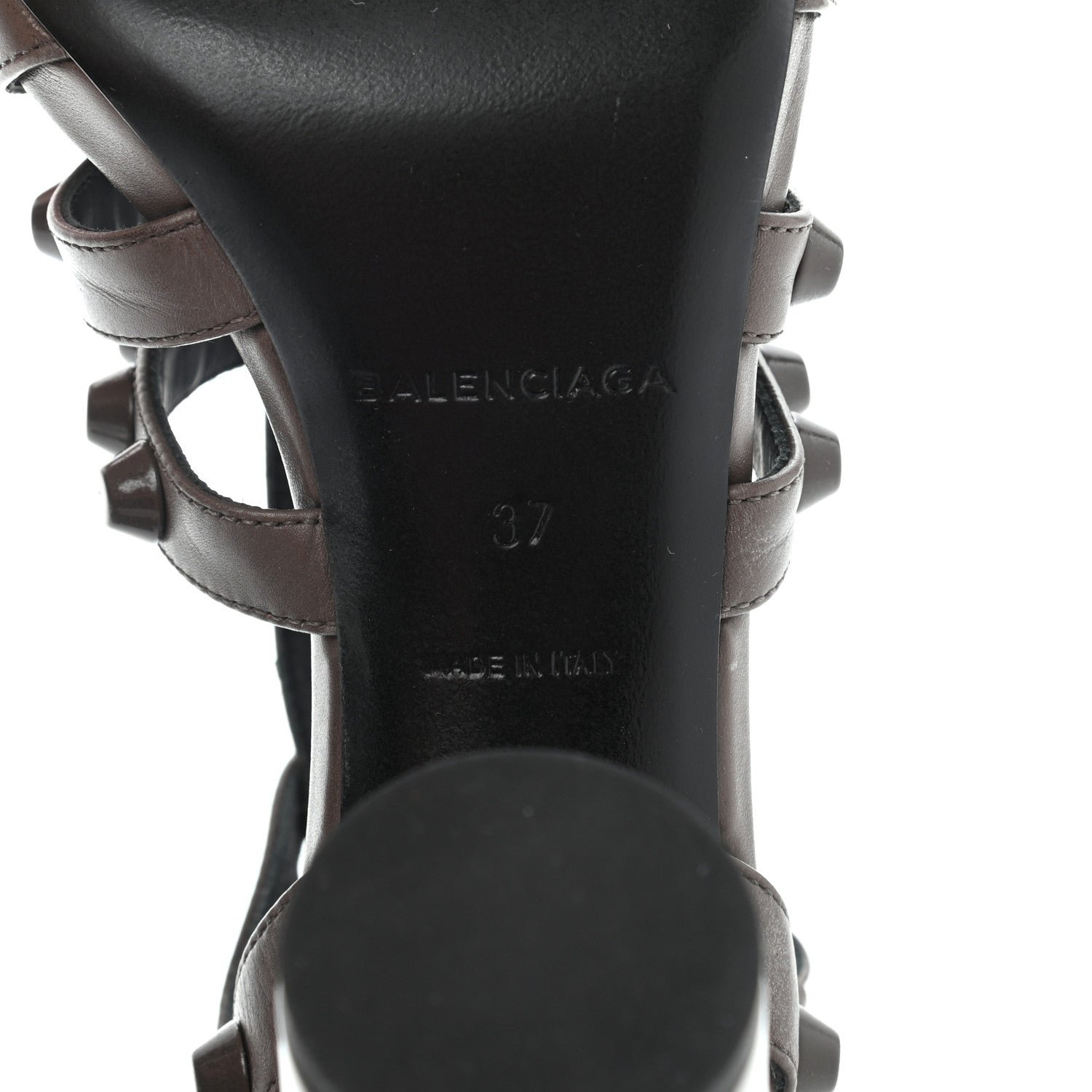 Balenciaga Calfskin Giant Covered Arena Sandals 37 Gris Asphalt 7 of 7