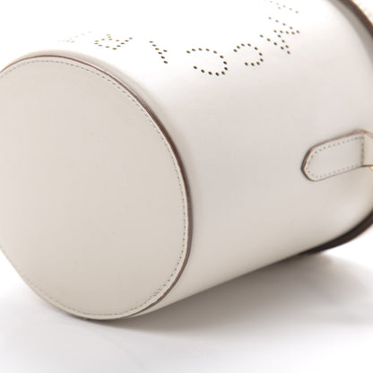 Stella McCartney Eco Soft Alter Nappa Perforated Logo Bucket Bag White 10 of 13