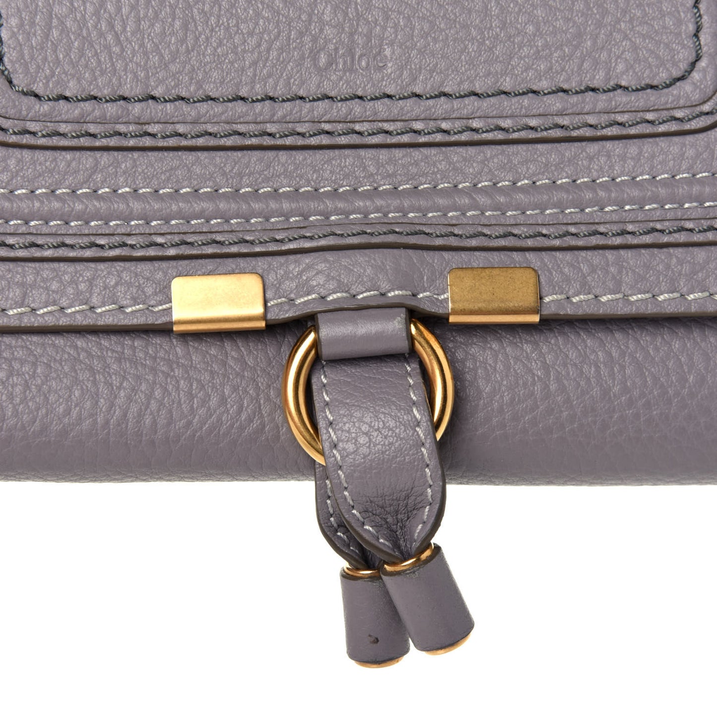 Calfskin Marcie Continental Flap Wallet Cashmere Grey