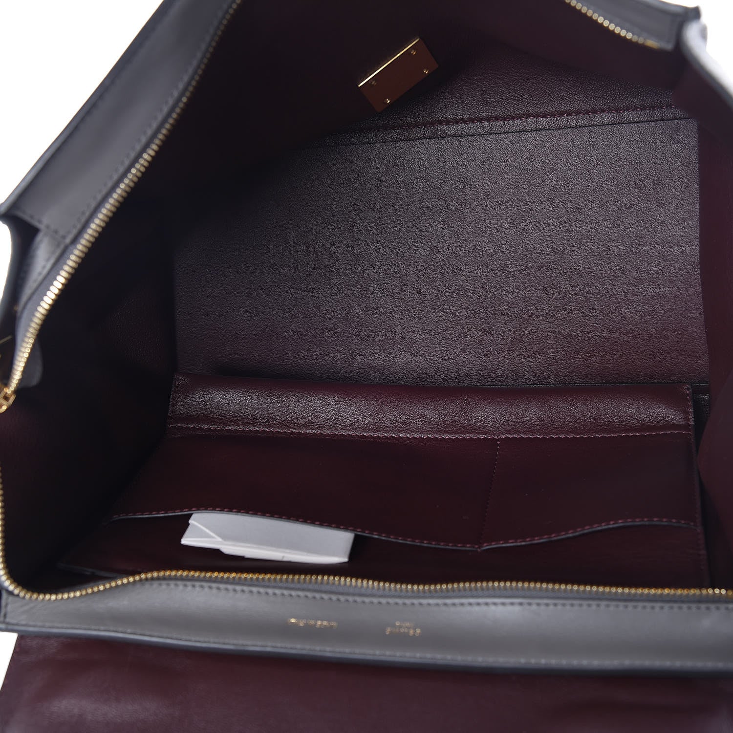 Celine Crocodile Embossed Nubuck Medium Trapeze Grey 5 of 18