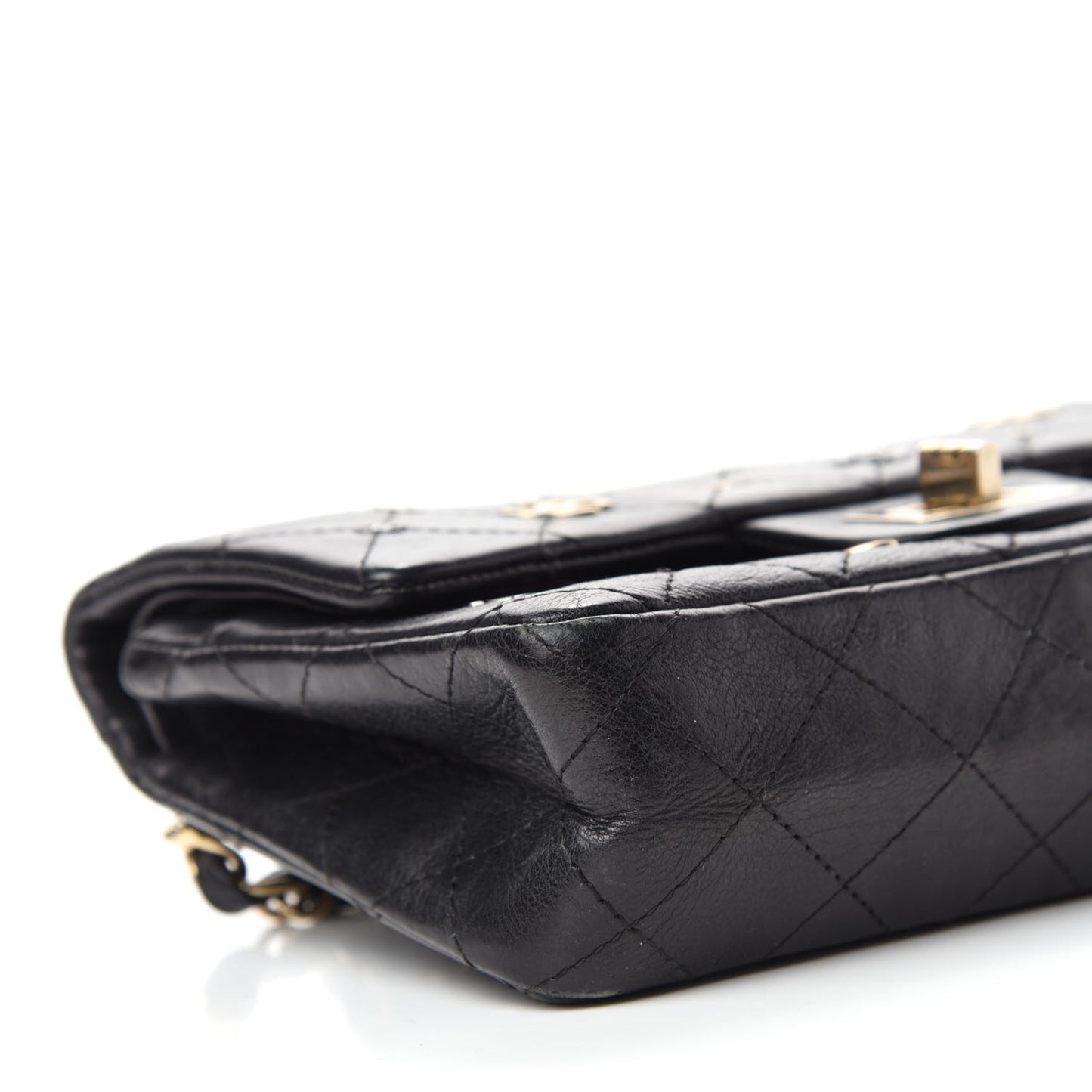 Calfskin CC Punk 2.55 Reissue 224 Flap Black