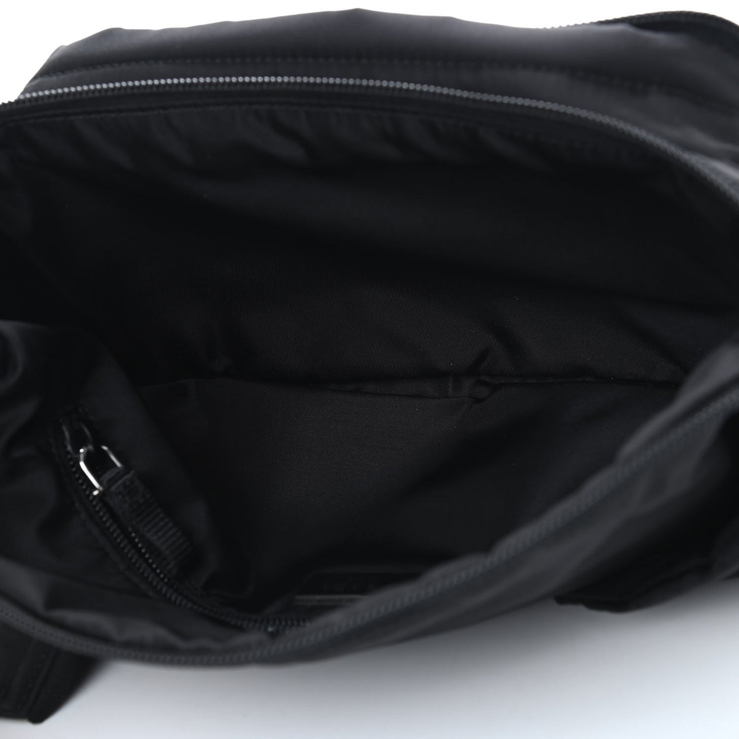 Tessuto Nylon Double Pocket Belt Bag Black