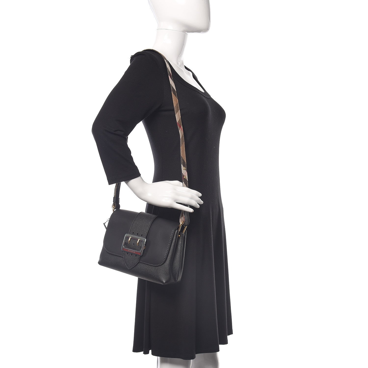 Burberry Soft Grain Calfskin Small Medley Crossbody Black 2 of 10