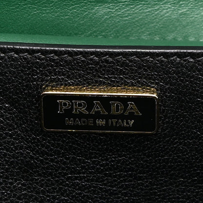 Prada City Calf Saffiano Cahier Bag Biliardo Black 5 of 8