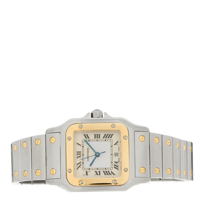 Cartier Stainless Steel 18K Yellow Gold 29mm Santos De Cartier Galbee Quartz Watch 2 of 4