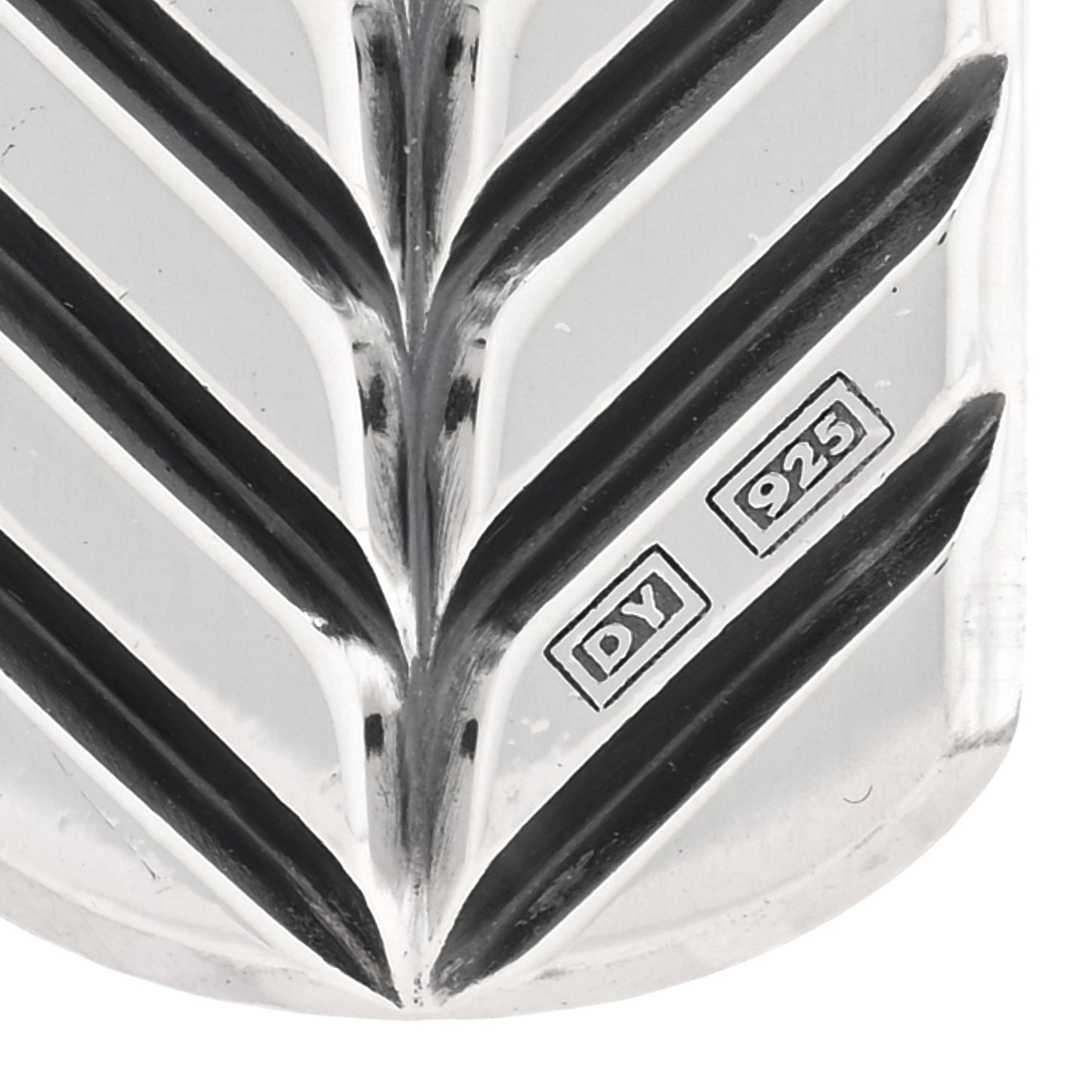 Sterling Silver 35mm Chevron Tag Pendant
