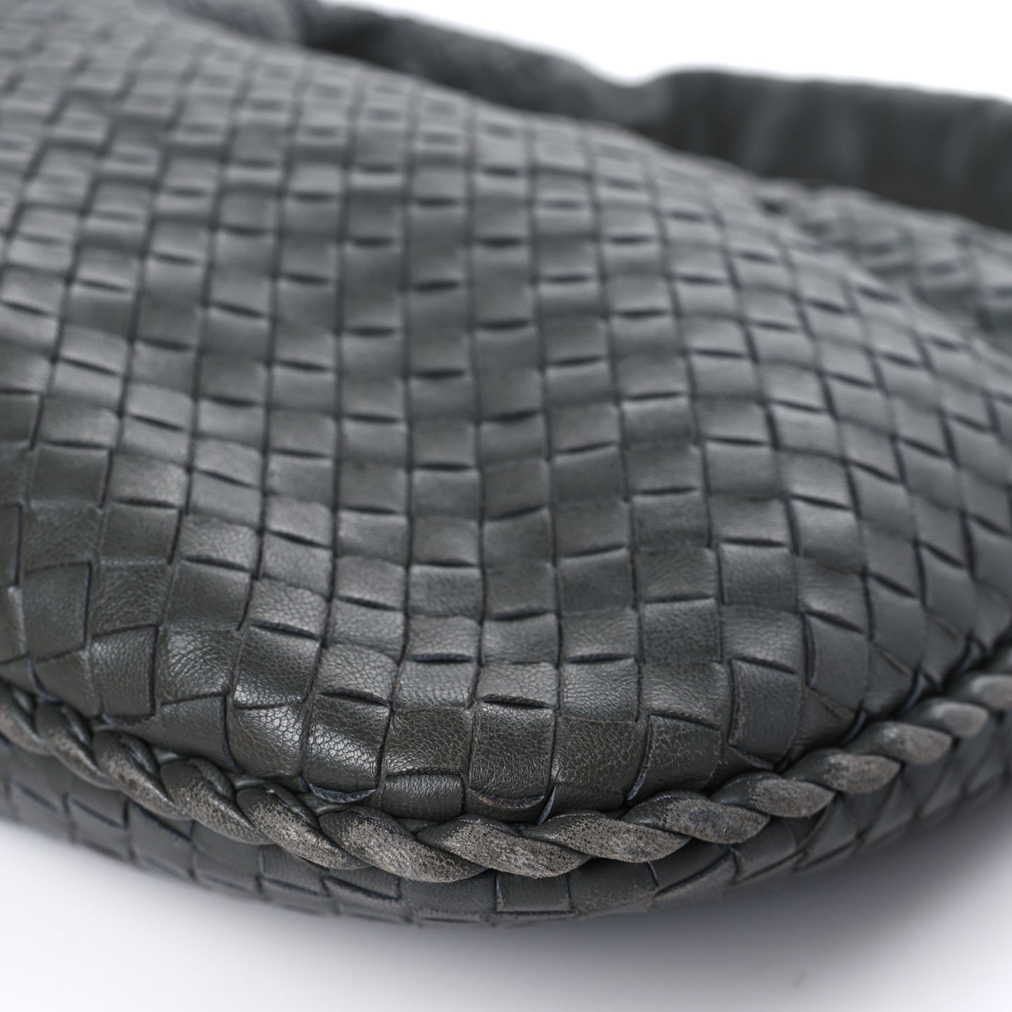 Nappa Intrecciato Large Veneta Hobo Grey