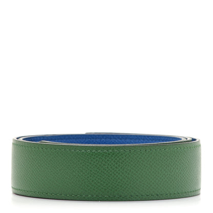 Hermes Courchevel 32mm Belt Strap 74 Vert Clair Bleu France 3 of 7