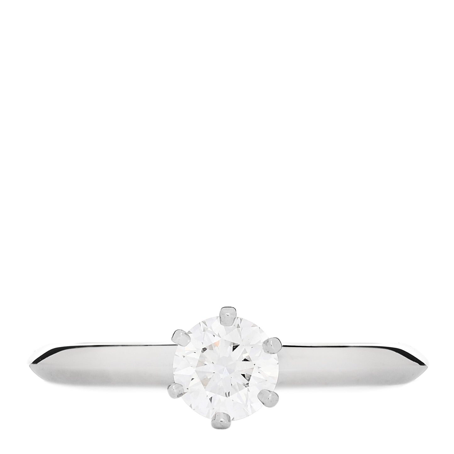 Platinum Diamond .46ct Solitaire Engagement Ring 50 5.5