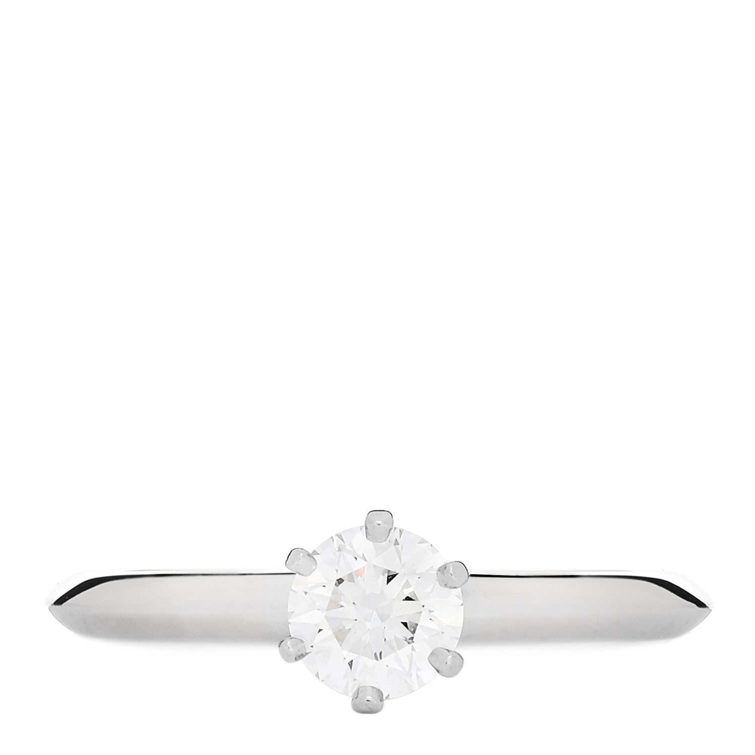 Tiffany Platinum Diamond .46ct Solitaire Engagement Ring 50 5.5 1 of 7
