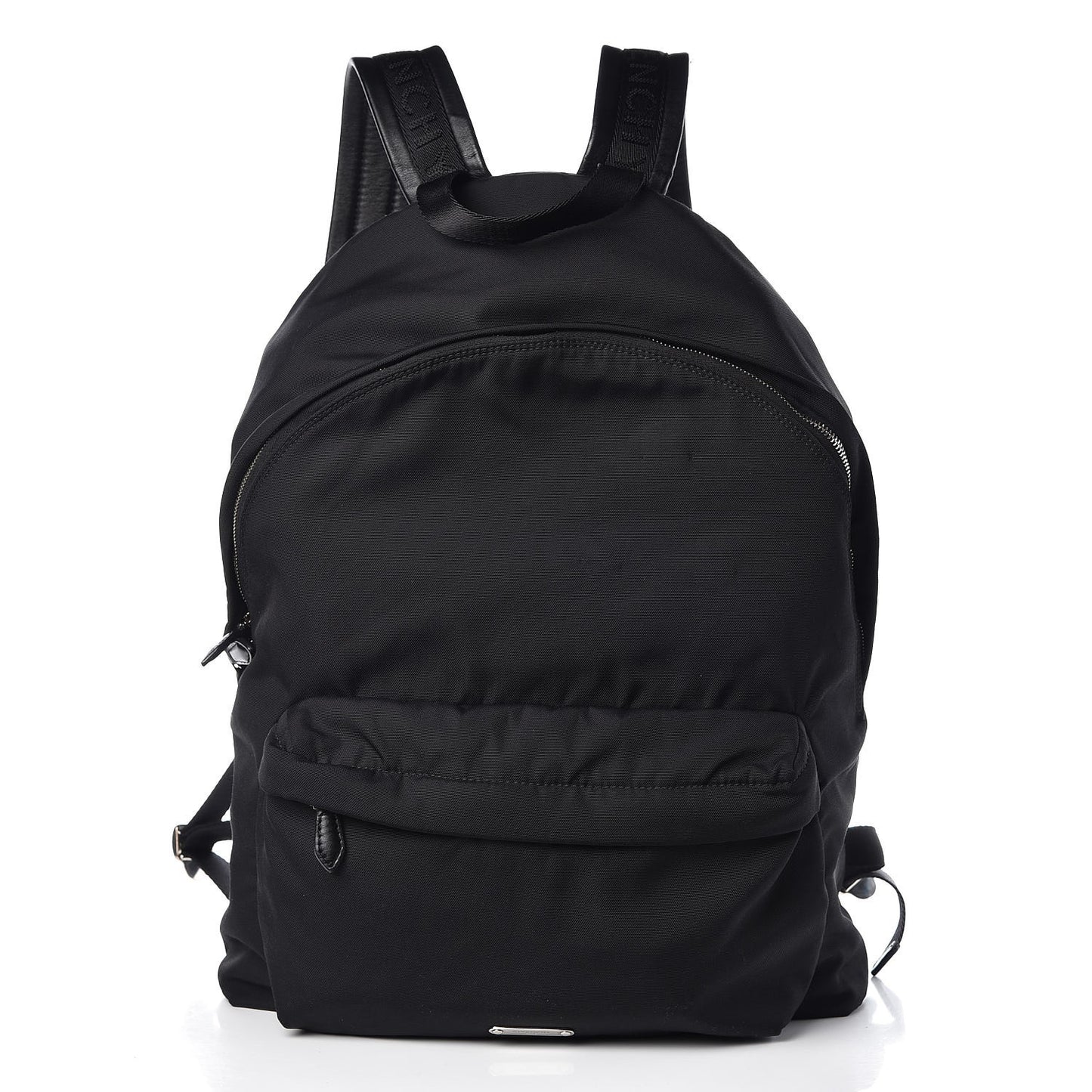 Cotton Metal Plate Backpack Black