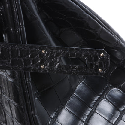 Hermes Matte Niloticus Crocodile Birkin 30 SO BLACK 6 of 10
