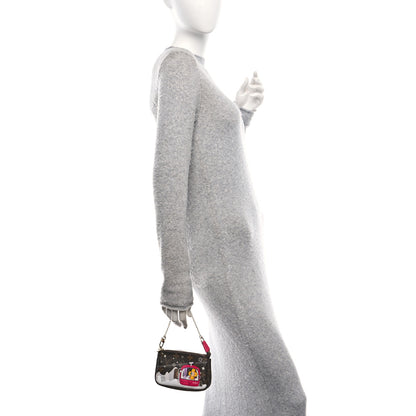 Louis Vuitton Monogram 2019 Christmas Animation Mini Courchevel Pochette Accessories Fuchsia 2 of 7