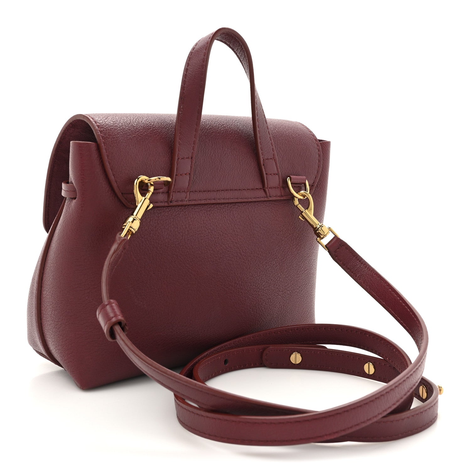 Mansur Gavriel Calfskin Mini Soft Lady Bag Claret 3 of 9