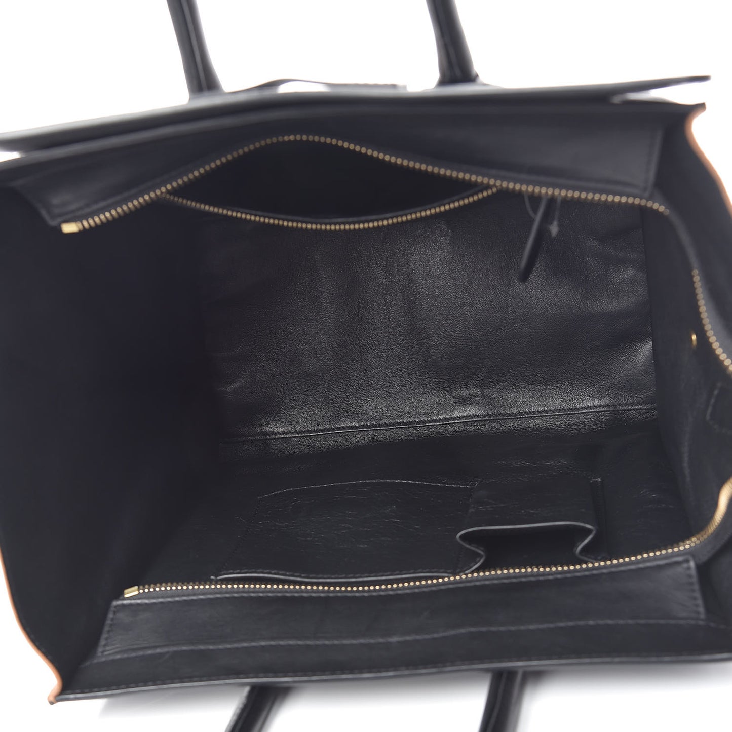 Satin Calfskin Suede Mini Tri-Color Luggage Seashell