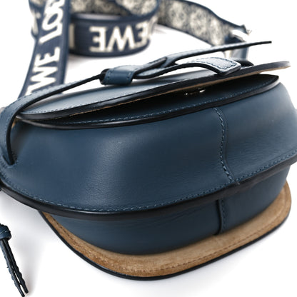 Loewe Calfskin Jacquard Mini Gate Crossbody Bag Onyx Blue 8 of 9