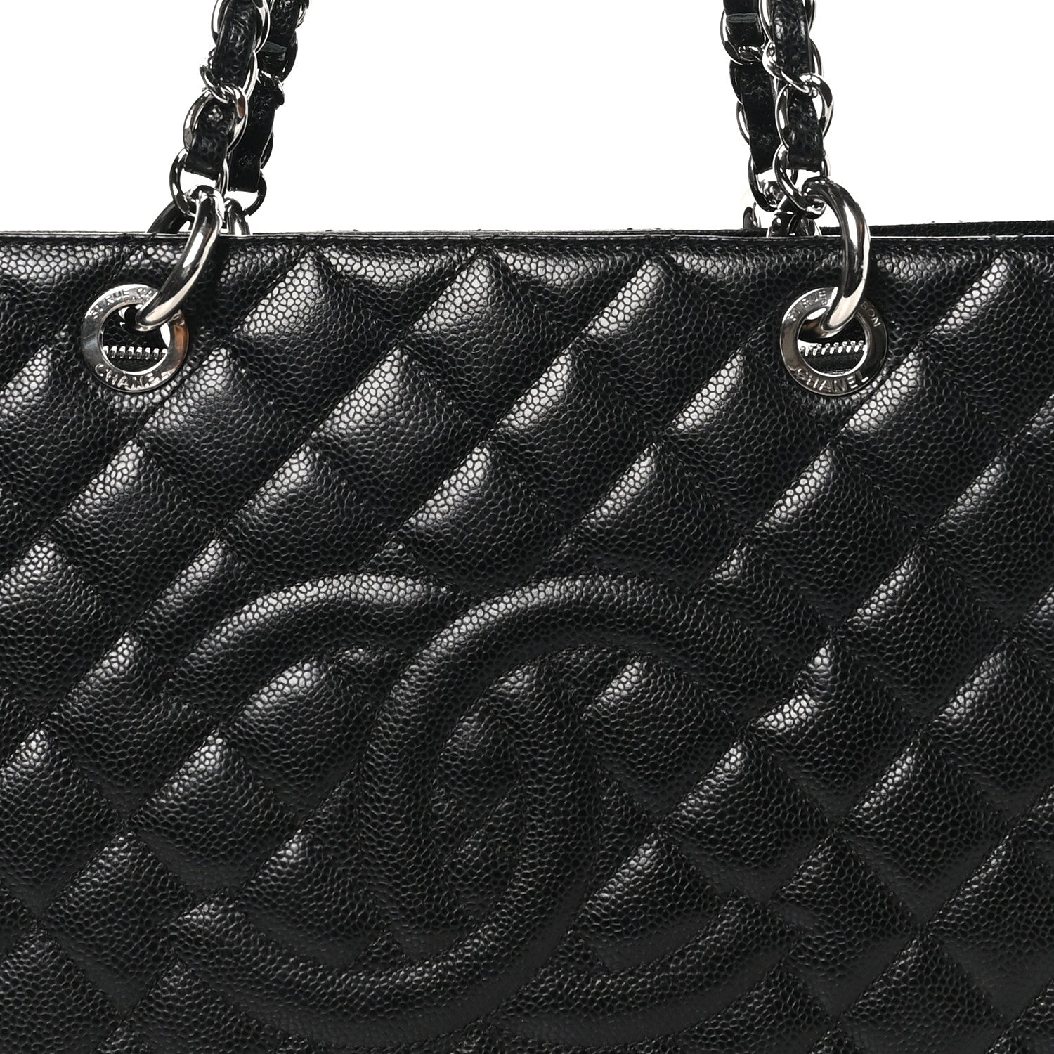 Chanel Caviar Quilted XL Grand Shopping Tote GST Black 9 of 12