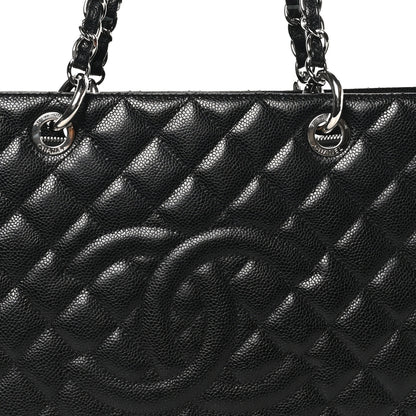 Chanel Caviar Quilted XL Grand Shopping Tote GST Black 9 of 12