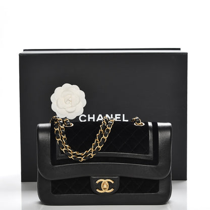 Chanel Metallic Lambskin Velvet Quilted Medium Flap Black 8 of 8