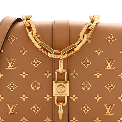 Louis Vuitton Calfskin Monogram Metal Rendez-Vous Camel 7 of 9