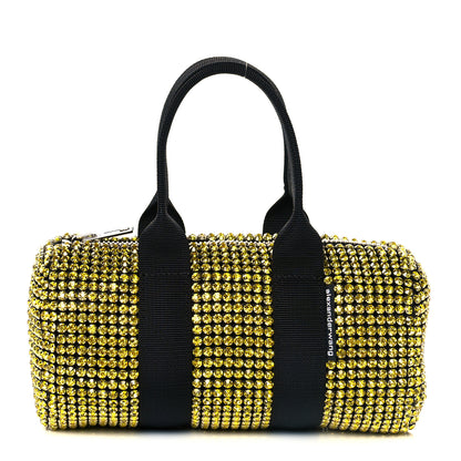 Alexander Wang Mesh Crystal Rhinestone Mini Cruiser Duffle Lemon 1 of 11