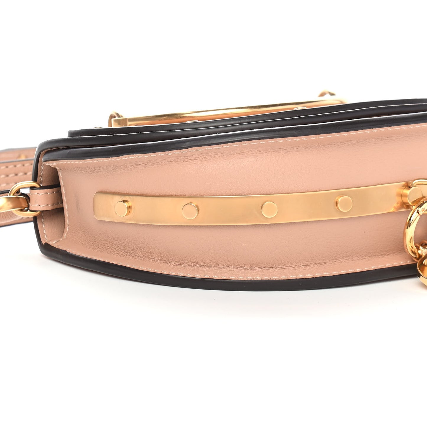 Calfskin Small Nile Bracelet Minaudiere Bag Biscotti Beige