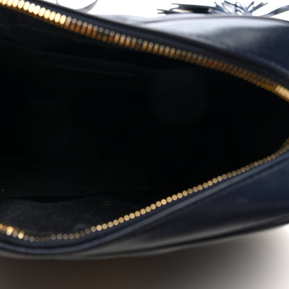 Saint Laurent Calfskin Matelasse Monogram Lou Camera Bag Navy 5 of 9