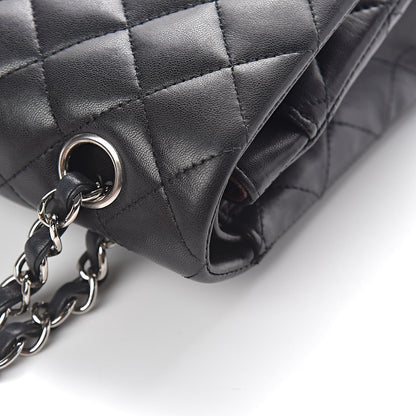 Chanel Lambskin Quilted Medium Double Flap Black 14 of 18