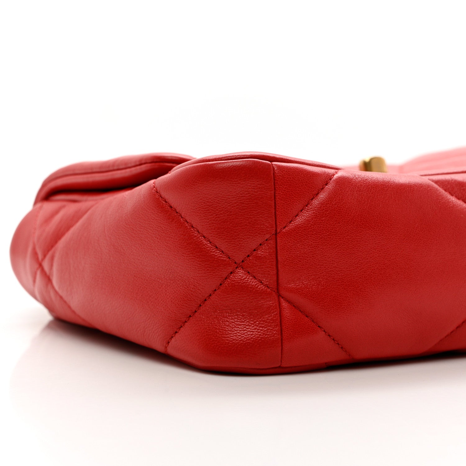 Chanel Lambskin Quilted Medium Chanel 19 Flap Red 8 of 9