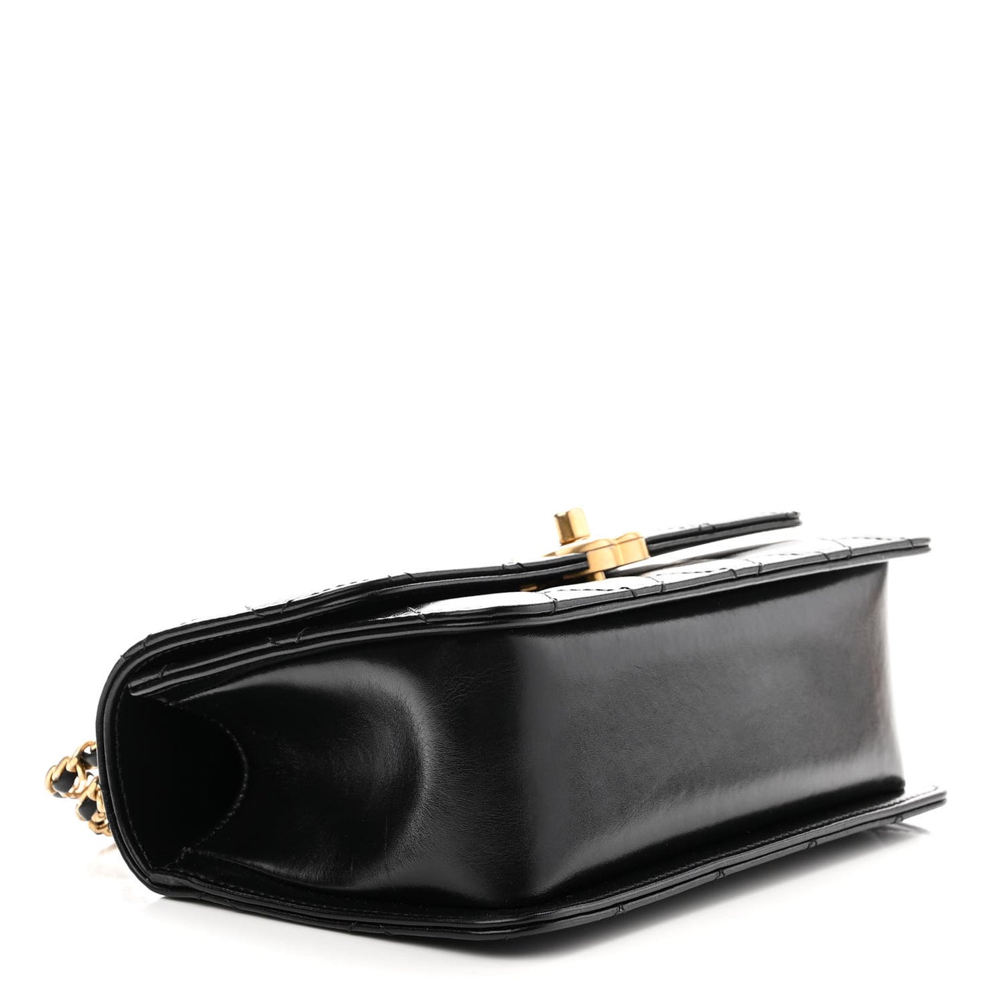 Calfskin Quilted Mini Perfect Fit Flap Black