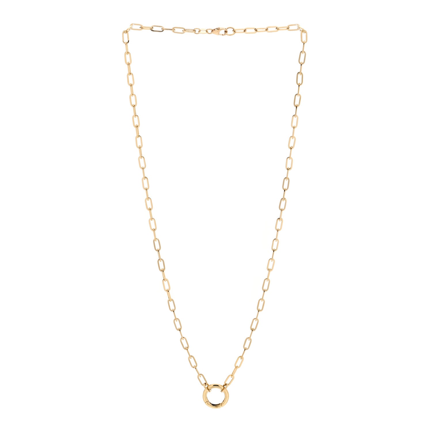 Foundrae 18K Yellow Gold Refined Open Clip Chain Necklace 2 of 4