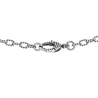 Gucci Sterling Silver Small Textured Interlocking G Pendant Necklace 4 of 4