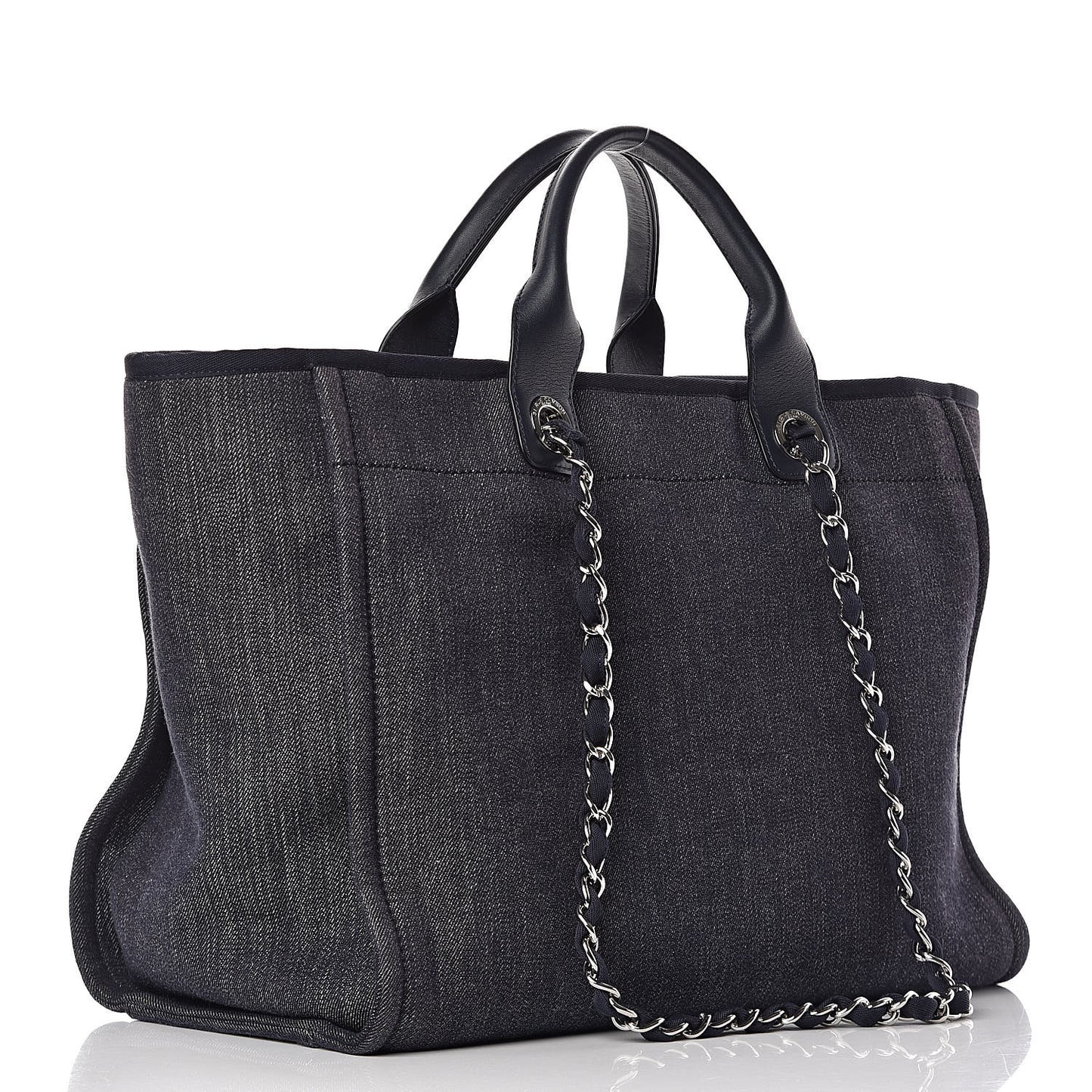 Denim Large Deauville Tote Dark Blue